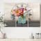 Designart 'French Cottage Bouquet I Mothers Farmhouse Multipanel Wall Clock